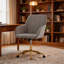 Fauteuil de bureau pivotant en velours avec siège en mousse à mémoire de forme, hauteur réglable-1964305807
