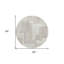 Tapis d'intérieur rond lavable abstrait brun clair et taupe 8 pi