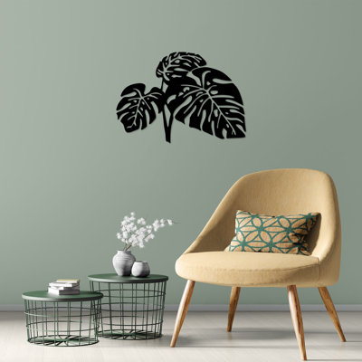 Décoration murale élégante en métal noir, 27,6 po x 19,3 po | Fabrication 100% métal, épaisseur: 0,06 po | Léger à 3,9 lb, facile à suspendre avec fixation intégrée | Parfait pour la maison, le bureau et les espaces créatifs