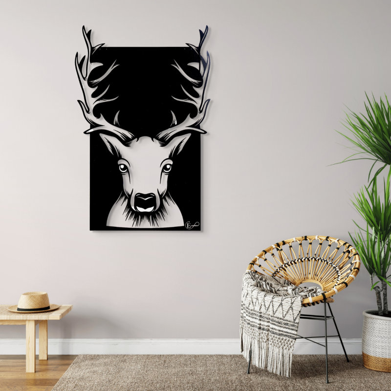 Wall Decor on Metal, Black