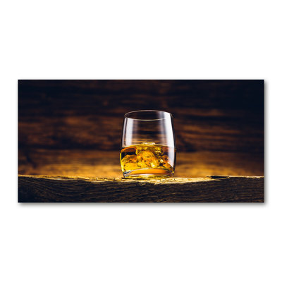Bourbon In A Glass - Wrapped Canvas Print