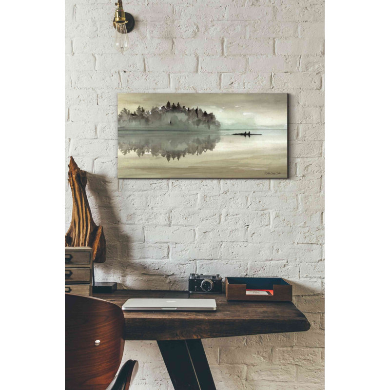 «Lake Fishing I» par Stellar Design Studio, art mural sur toile, H 12 po x l 24 po x P 0,75 po