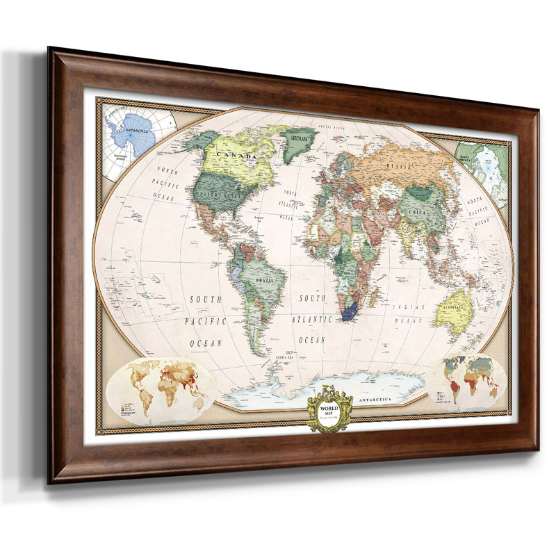 " Push Pin Map ", 26" H x 40" W x 1" D