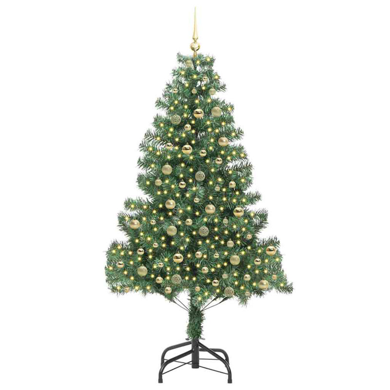 Christmas Tree with 300 LEDs with Stand PVC, 6.89' H, Gold
