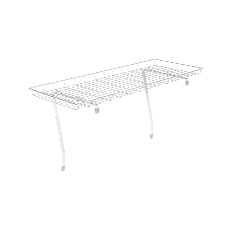 Tablette de rangement au-dessus de la laveuse arrière pour organiser et ranger les fournitures de salle de lavage, argent