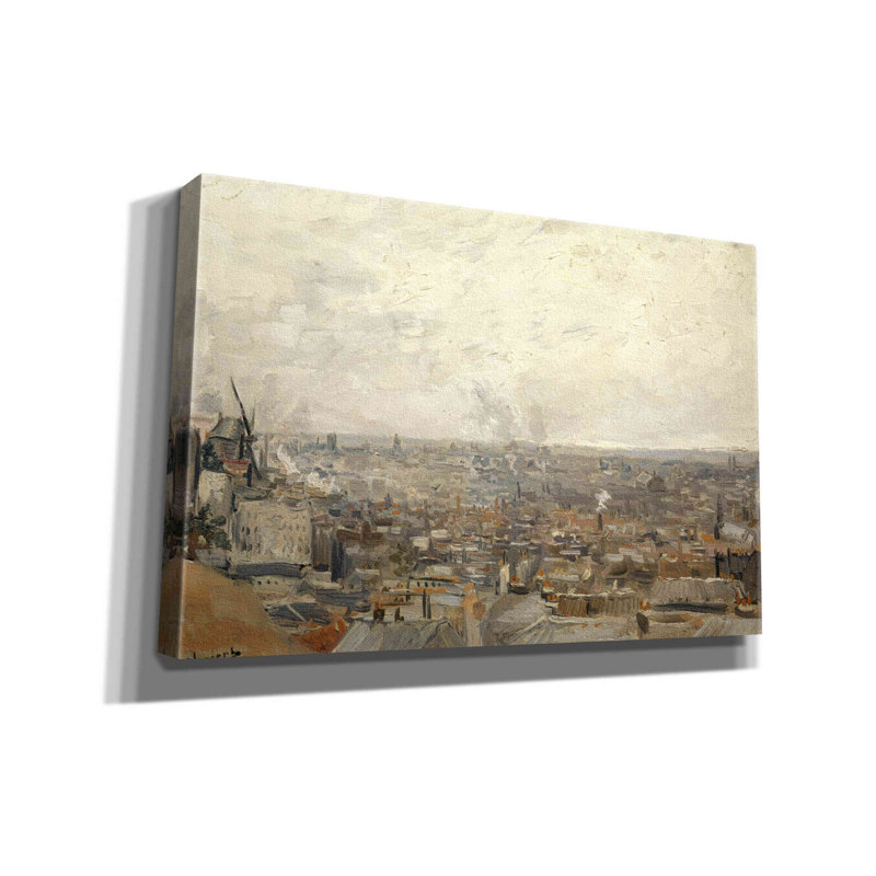 Vue de Montmartre sur toile par MASTERS, H 12 po x l 18 po x P 0,75 po