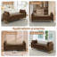 Banc de rangement moderne Lunara 66"W en velours capitonné, à placer au pied du lit, avec pieds dorés, poche pour accoudoir et 2 coussins.-349264977-343922331