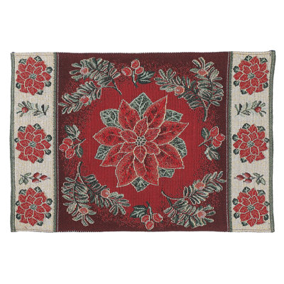 Napperon en poinsettia 18 po