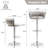Christal Swivel Upholstered Adjustable Height Counter Stool-93480939-90489178