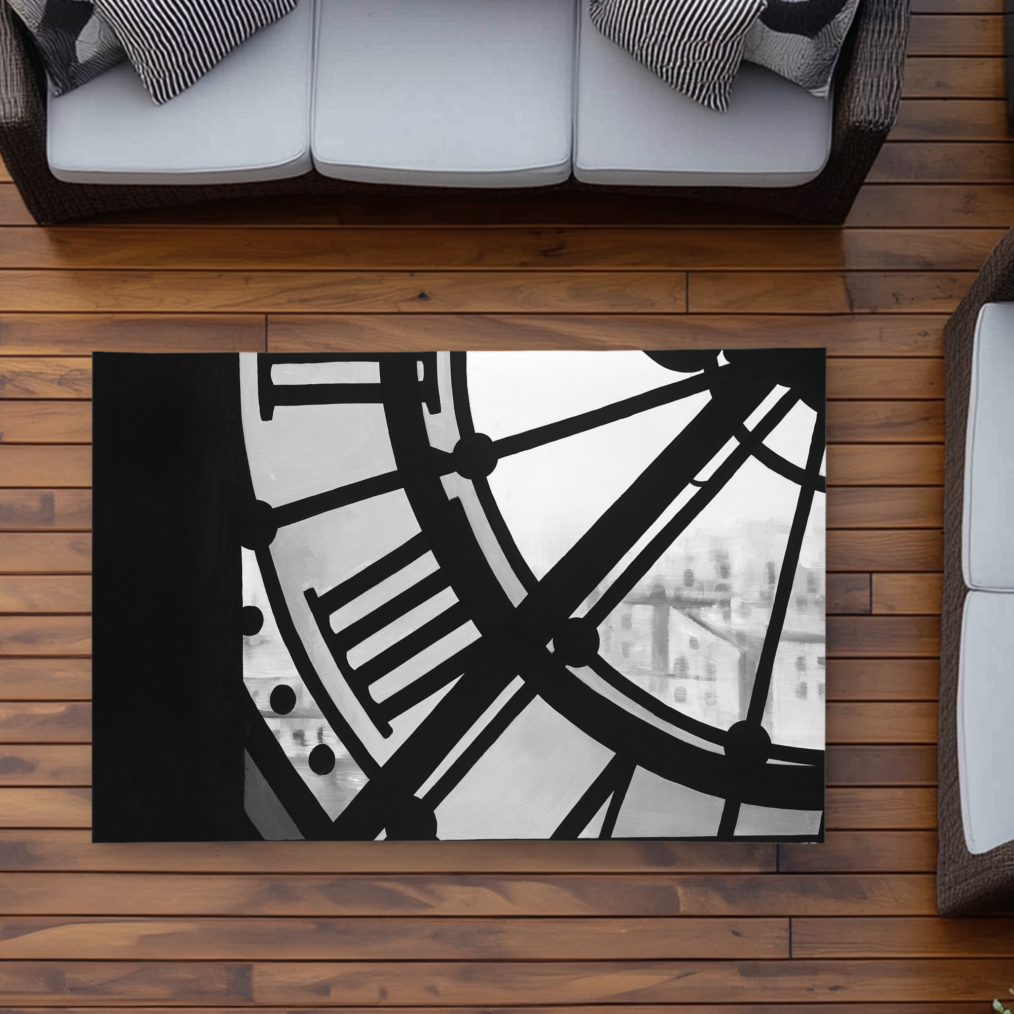 Lark Manor™ Clock at the Orsay Museum Outdoor Area Rug | Home Decor ...