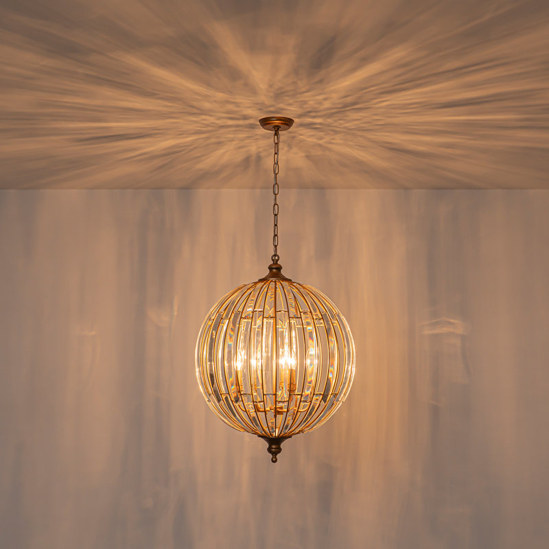 Lustre ajouré en cristal 6 lumières