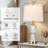 Irin 26" Bedside USB Table Lamp Set with Night Light and Bulbs-Gold