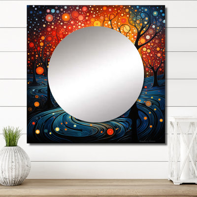 Ahnyah - Miroir carré abstrait pour paysages