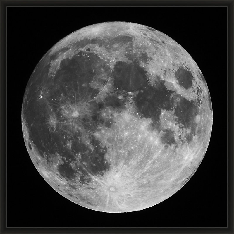 Lunar View 2' Framed Graphic Art Print on Glass