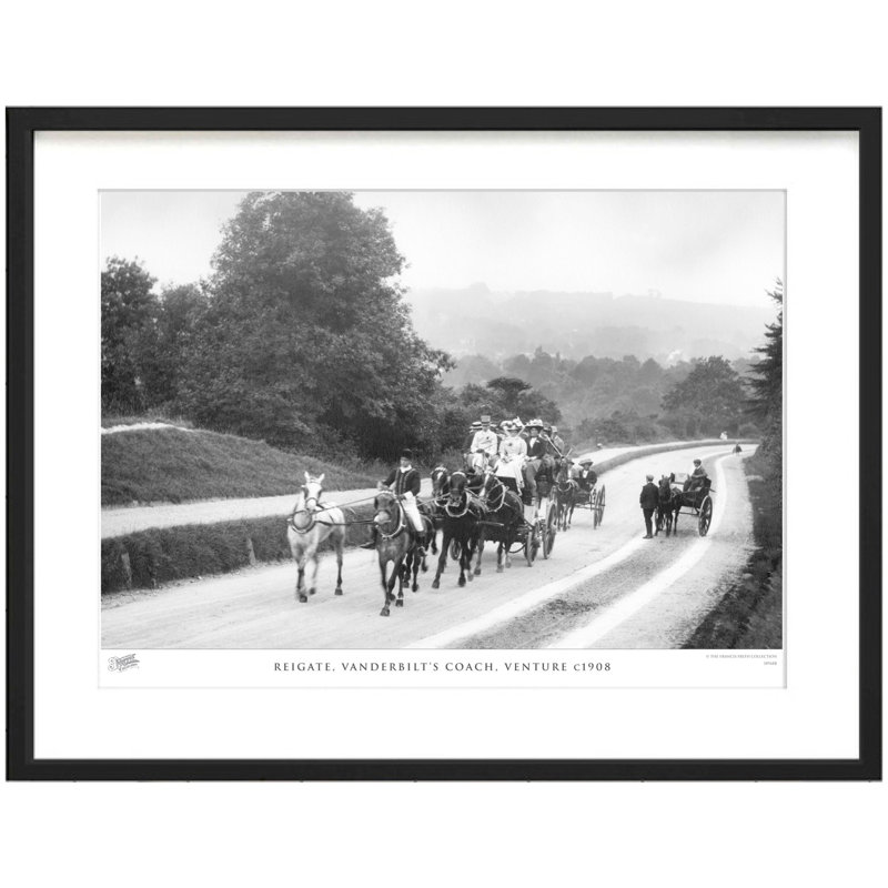 Reigate, Vanderbilt's Coach, Venture C1908 by Francis Frith - Single Picture Frame Print, 45cm H x 60cm W x 2.3cm D