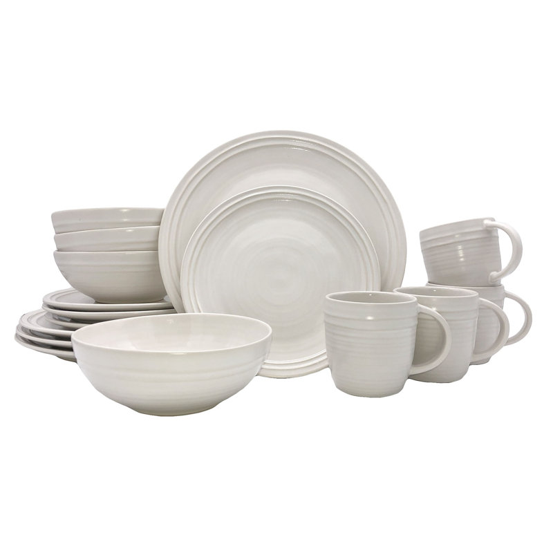 Service de table 16 pièces, service pour 4 Lines, Blanc