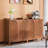 57" Farmhouse Sideboard Buffet - Shutter Door Storage Cabinet-1353664026
