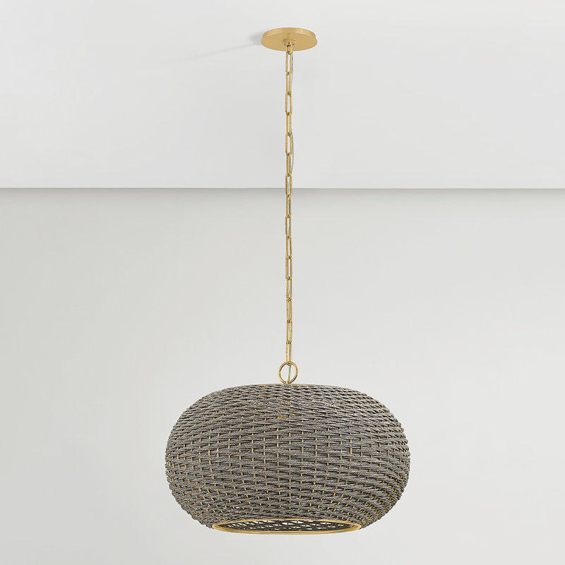 Penarth Pendant in Aged Brass