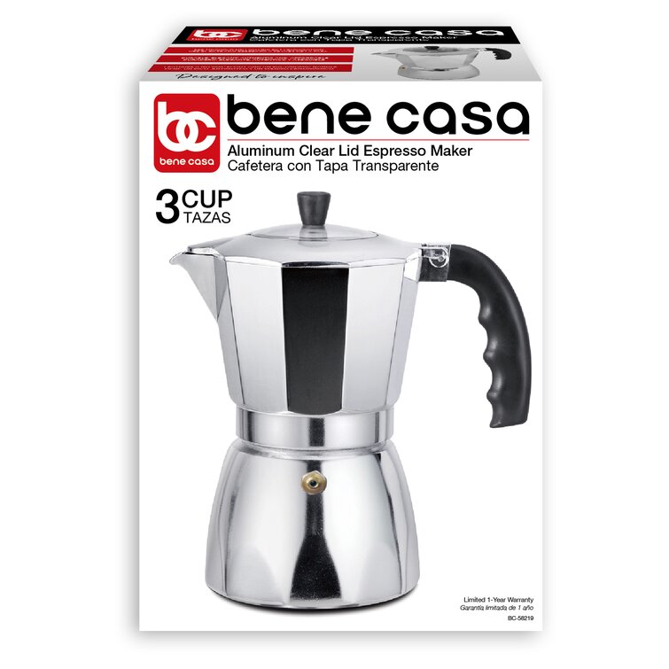 Bene Casa Espresso Carafe, Stainless Steel, 12 oz