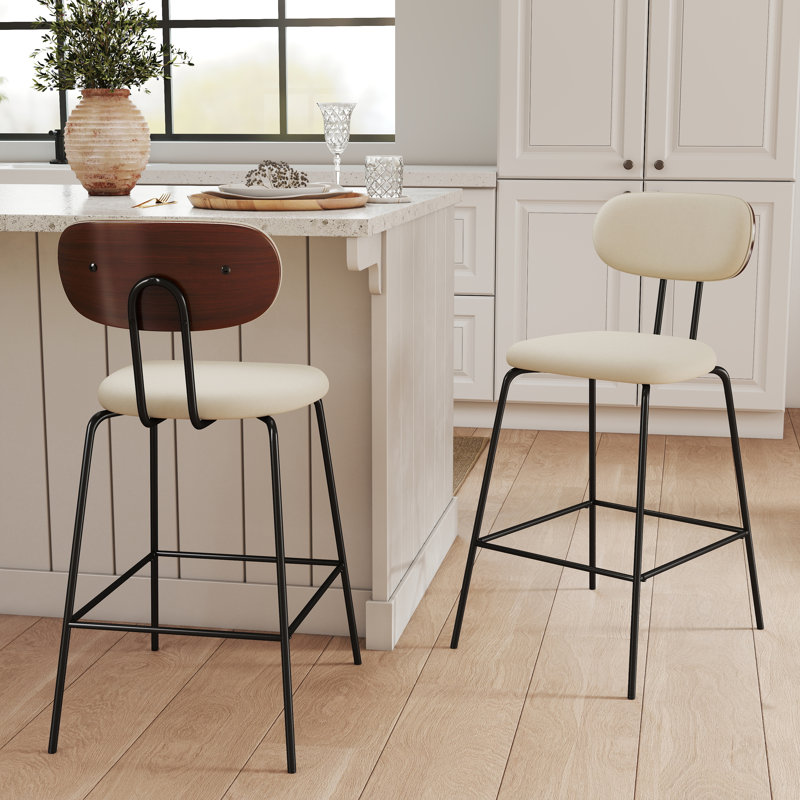 Tabouret de bar 26 po H, Beige
