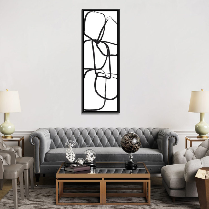 « doux 17 », impression sur toile tendue, H 36 po x l 12 po x P 1,5 po, Toile encadrée noire