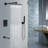 Black Bathroom Shower Faucet Set With Spray