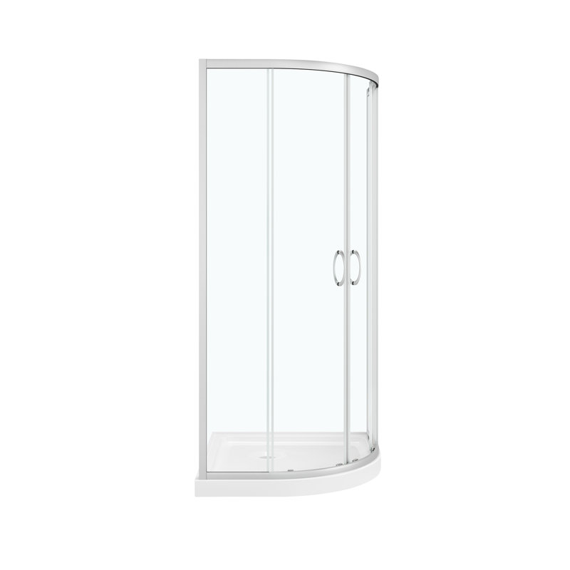 Ensemble de douche en coin en nickel satiné 36 po x 36 po Breeze 36,8 x 36 po Breeze, Nickel satiné