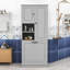 Armoire de rangement moderne pour salle de bain compacte avec panier rabattable, tablettes réglables et grand espace de rangement-515709359