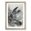 Eagle Attacking Fish by Kawanabe Kyosai - Picture Frame Painting Print-55547284-55547285
