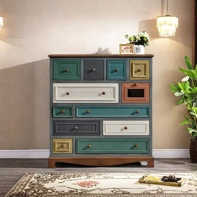 Living room bedroom twelve drawer accent chest