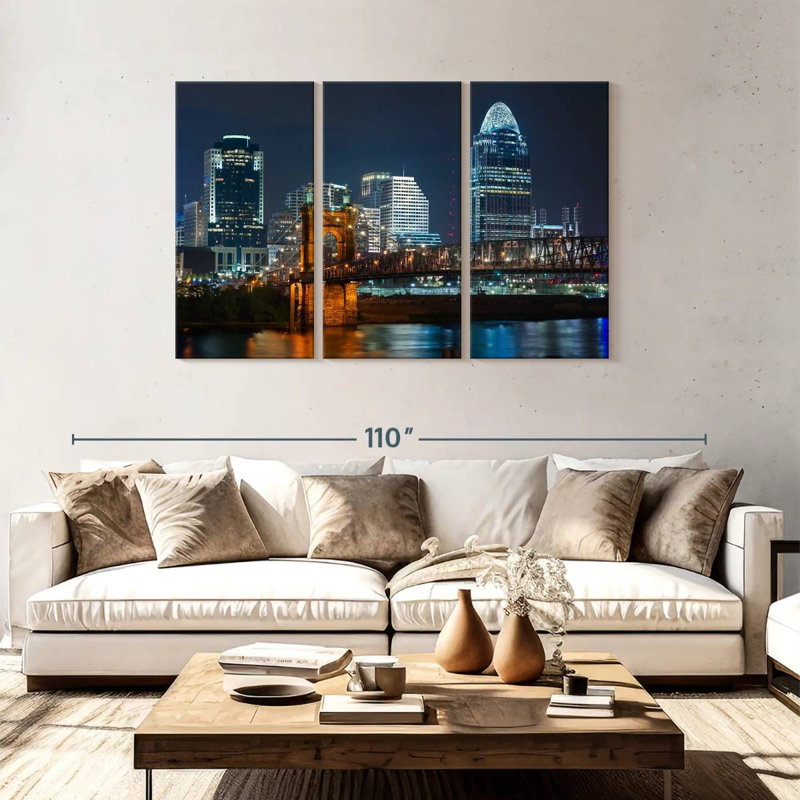 Lilie John A Roebling Night Lights, 48" H x 74" W