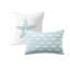 Très grand lit - coton, blanc avec broderie bleu foncé, édredon 100% surdimensionné et confortable, jupe de lit, 2 taies décoratives