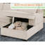 Canapé-lit modulaire en forme de U avec lit escamotable en U 120 po Chenille Suqare-1957765771
