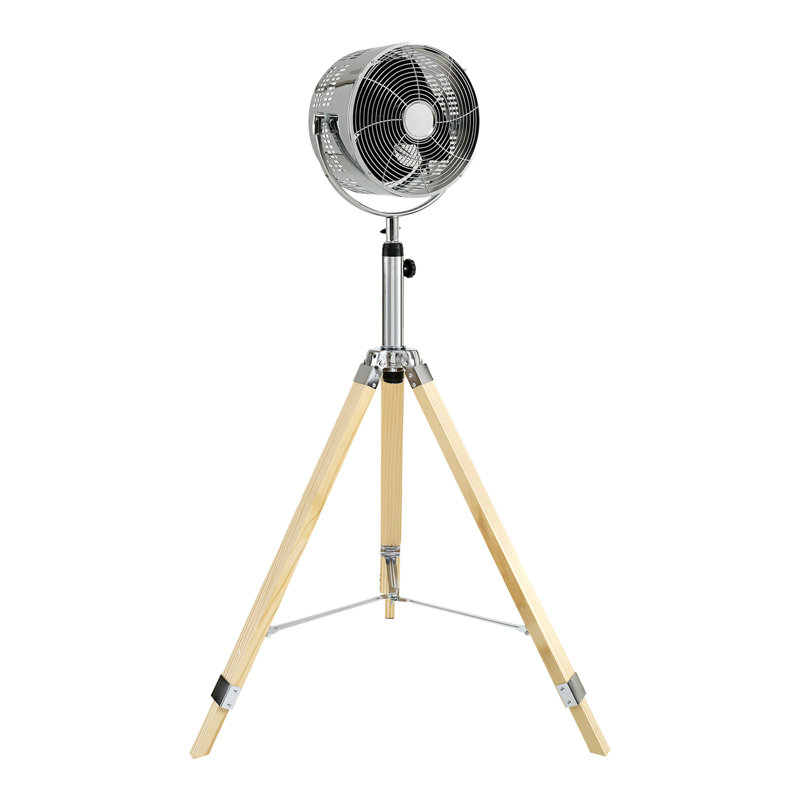Adjustable-Height 52 In. Tripod Pedestal Fan, 3 Speed Adjustment, Multiple Wide Angle Standing Fan