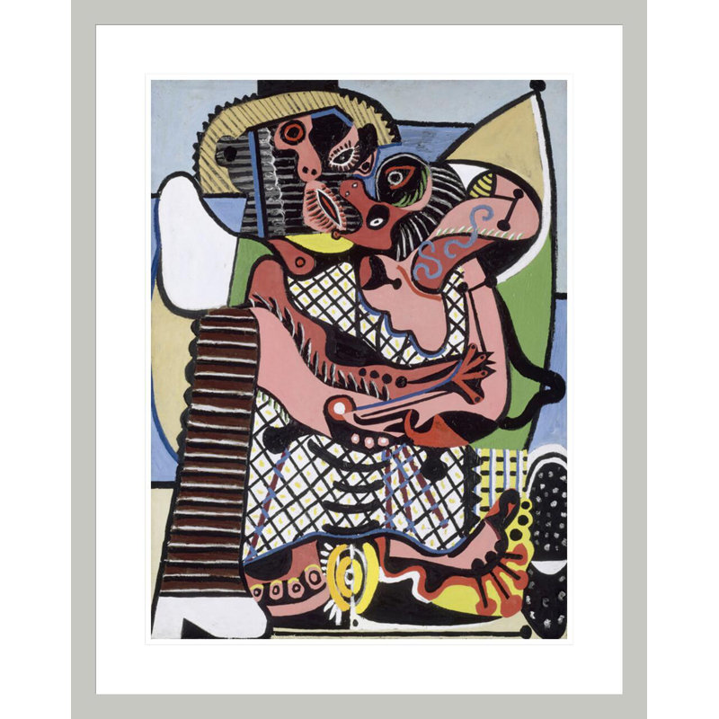 «Le baiser» par Pablo Picasso, impression giclée sur cadre, H 29,36 po x l 23,5 po