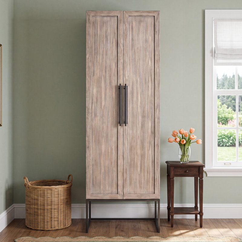 Baxley Solid Wood Armoire, Bronze