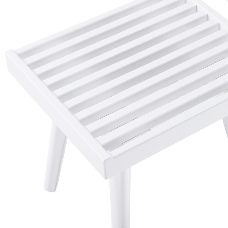 Slatted Bench, Entryway Bench, Bedroom Bench, 17.5" H x 16.5" W x 19" D