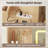 81"W Large Makeup Vanity with Adjustable LED Lighting and Charge Station-1191926046
