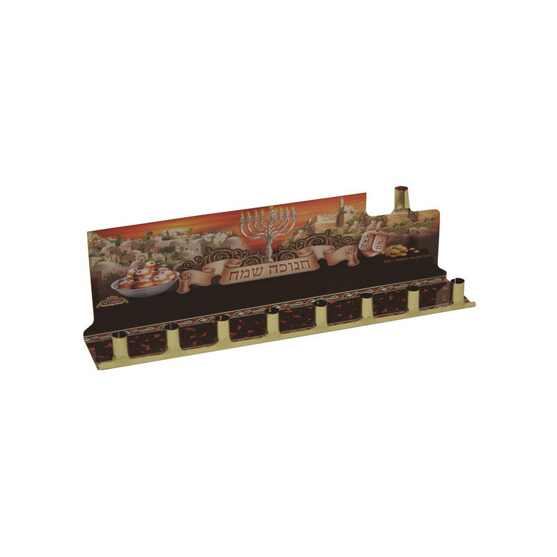 Menora de scène en aluminium hanoukka