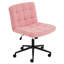Chaise de bureau avec roulettes, chaise de bureau sans accoudoirs avec support lombaire, chaise d'ordinateur pivotante à 360 °-1763472711-1763472705