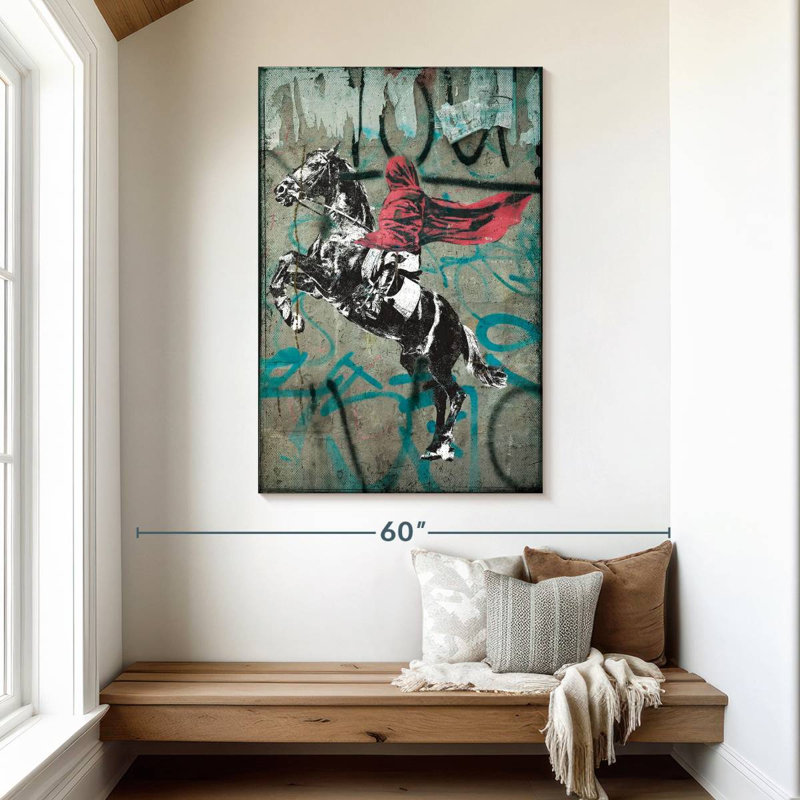 Sirci Napoléon traversant les Alpes, H 48 po x l 32 po