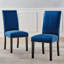 Chaises d'appoint de salle à manger à garniture cloutée en velours argenté Orchid Lind par Modway-127054693