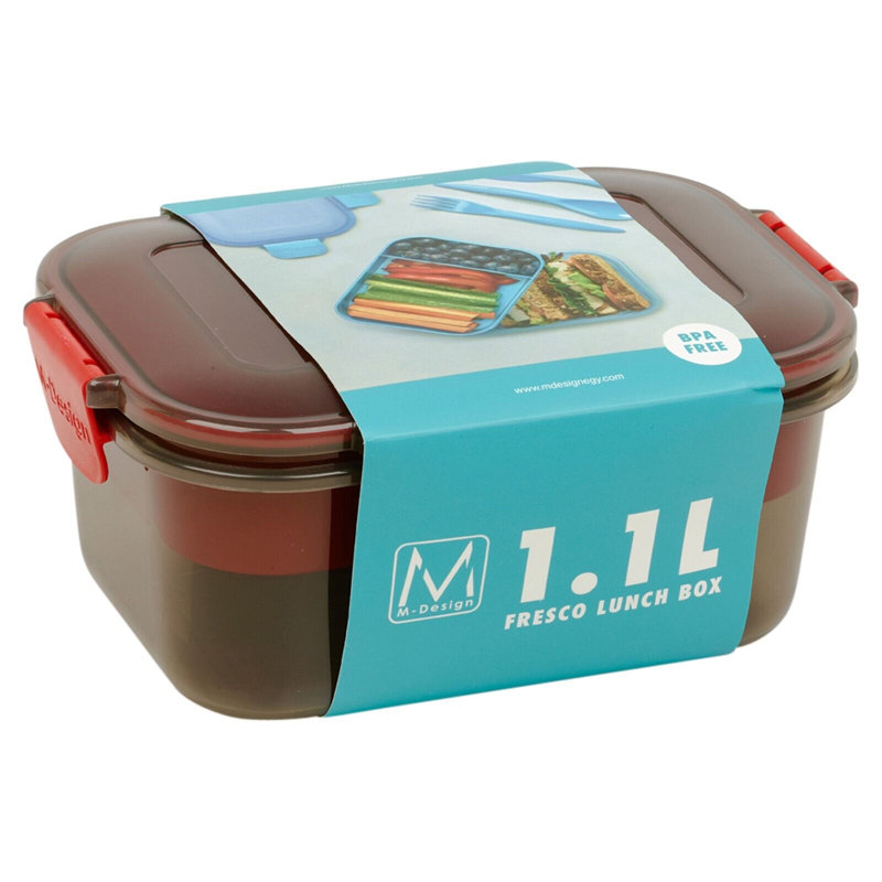 Food Storage Container, Black/Red