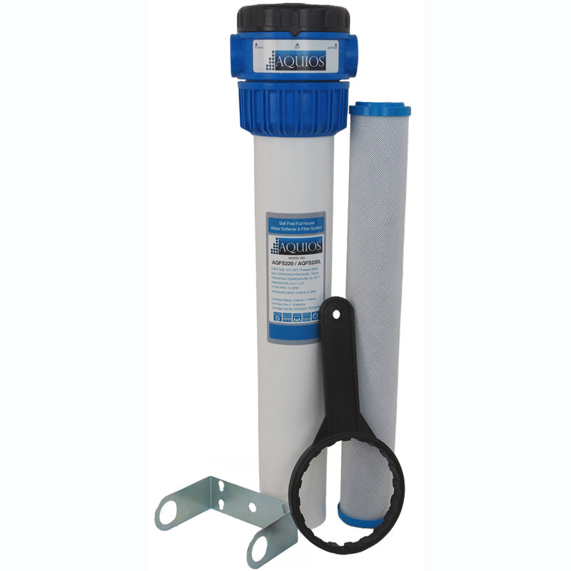 Aquios Blue and White Salt-Free Water Softener and Filter System