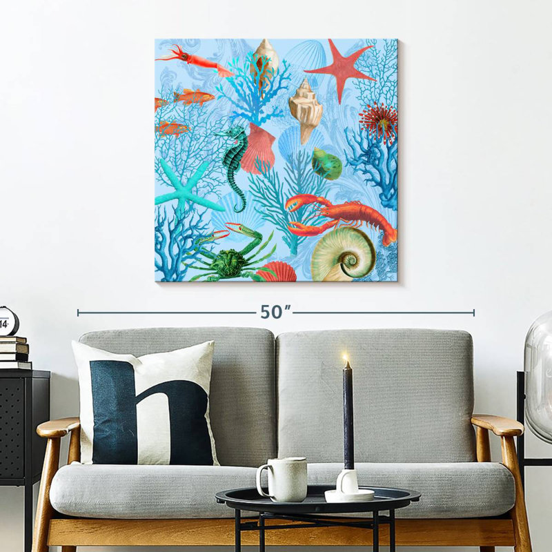 Brampt Coral On Blue Classic