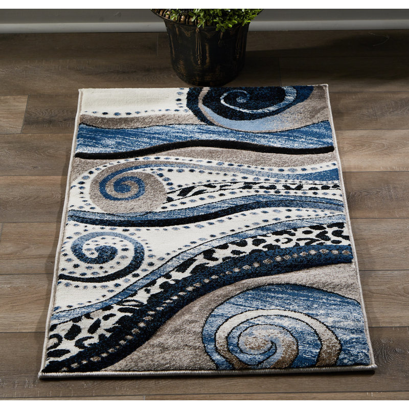 Nekizia Abstract Indoor Rug, Rectangle 3'5" x 5'5"