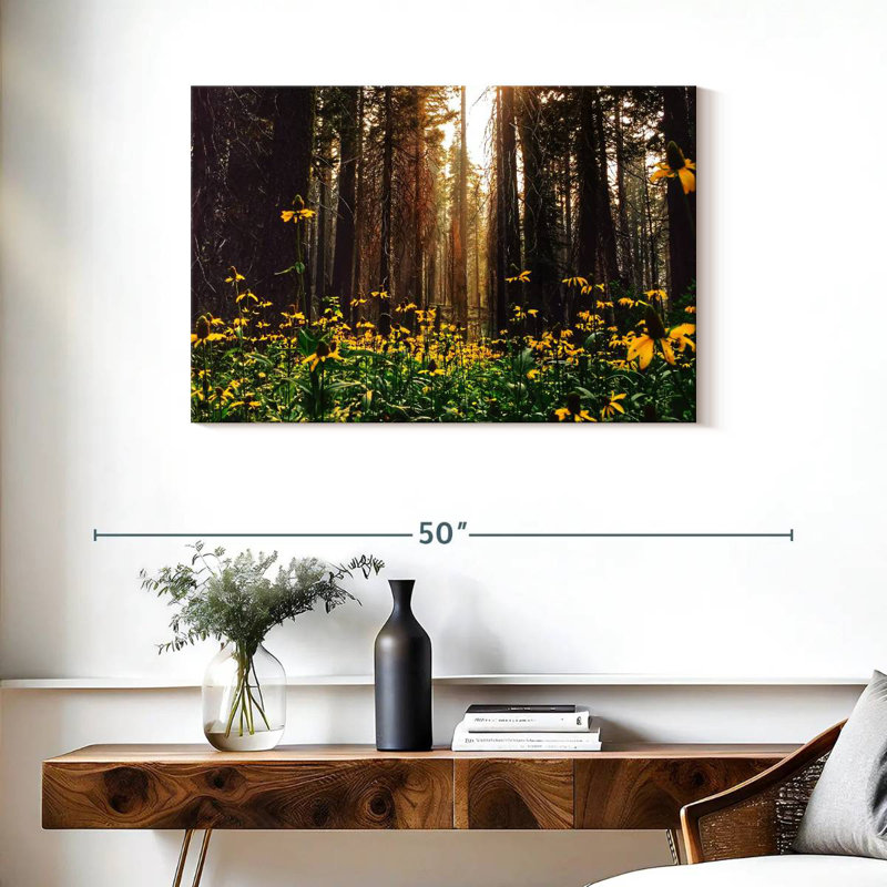 Pin et fleurs d'Alvord, H 24 po x l 36 po