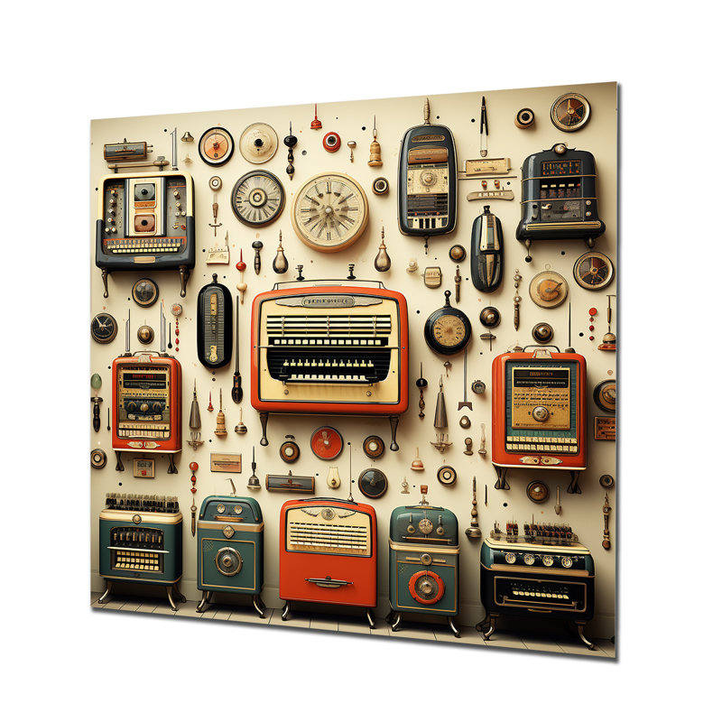 Nostalgic Jukebox Tunes 4 - Jukeboxes, art mural en métal, H 16 po x l 16 po