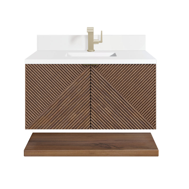 Marcello 36'' W Single Vanity, Single-Hole, White Zeus