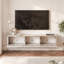 Unfinished TV Stand with Fireplace Included